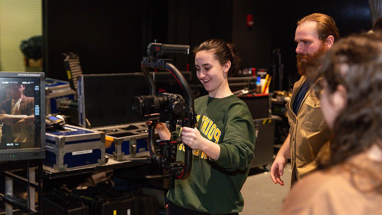 Point Park students gain hands-on experience during a workshop with The Camera Department. Photo | Randall Coleman